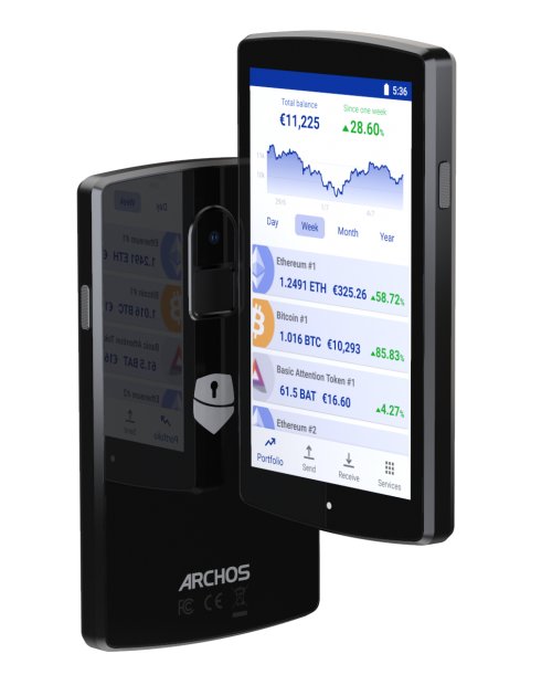 ARCHOS SAFE T TOUCH - Portefeuille de cryptomonnaies sécurisé avec écran tactile